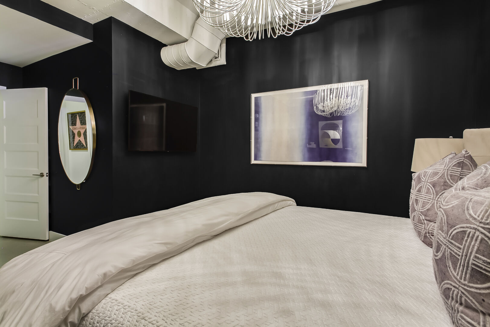 Image of Luxury Bed in Bedroom.