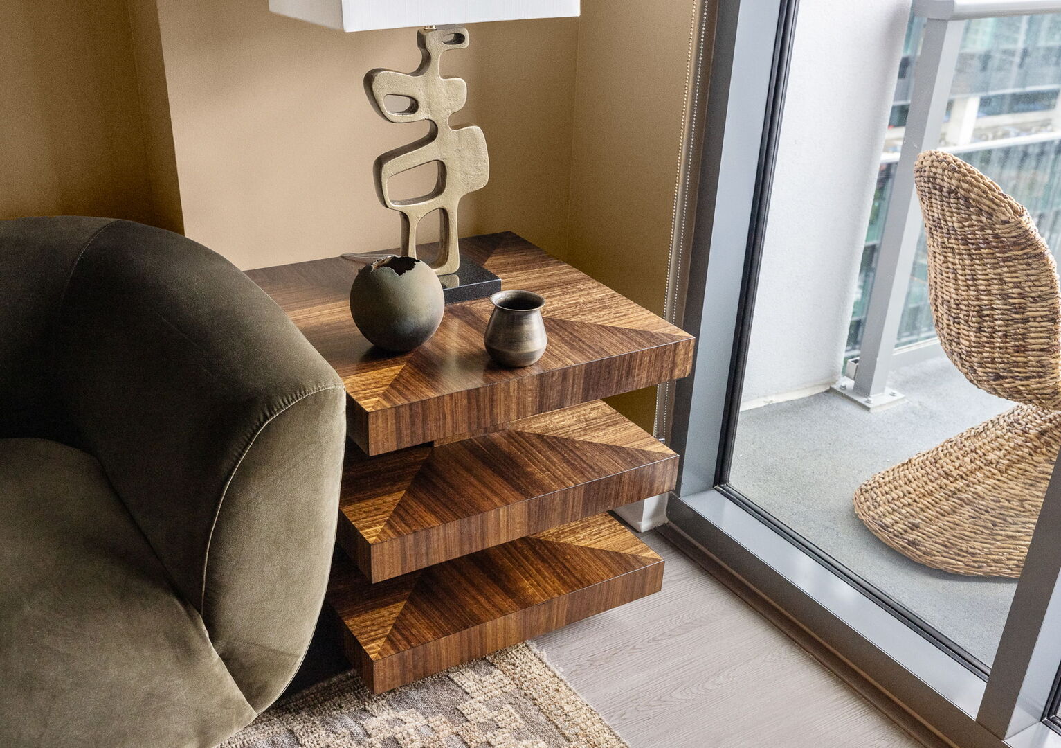 Living room featuring a 65 4K UHD TV