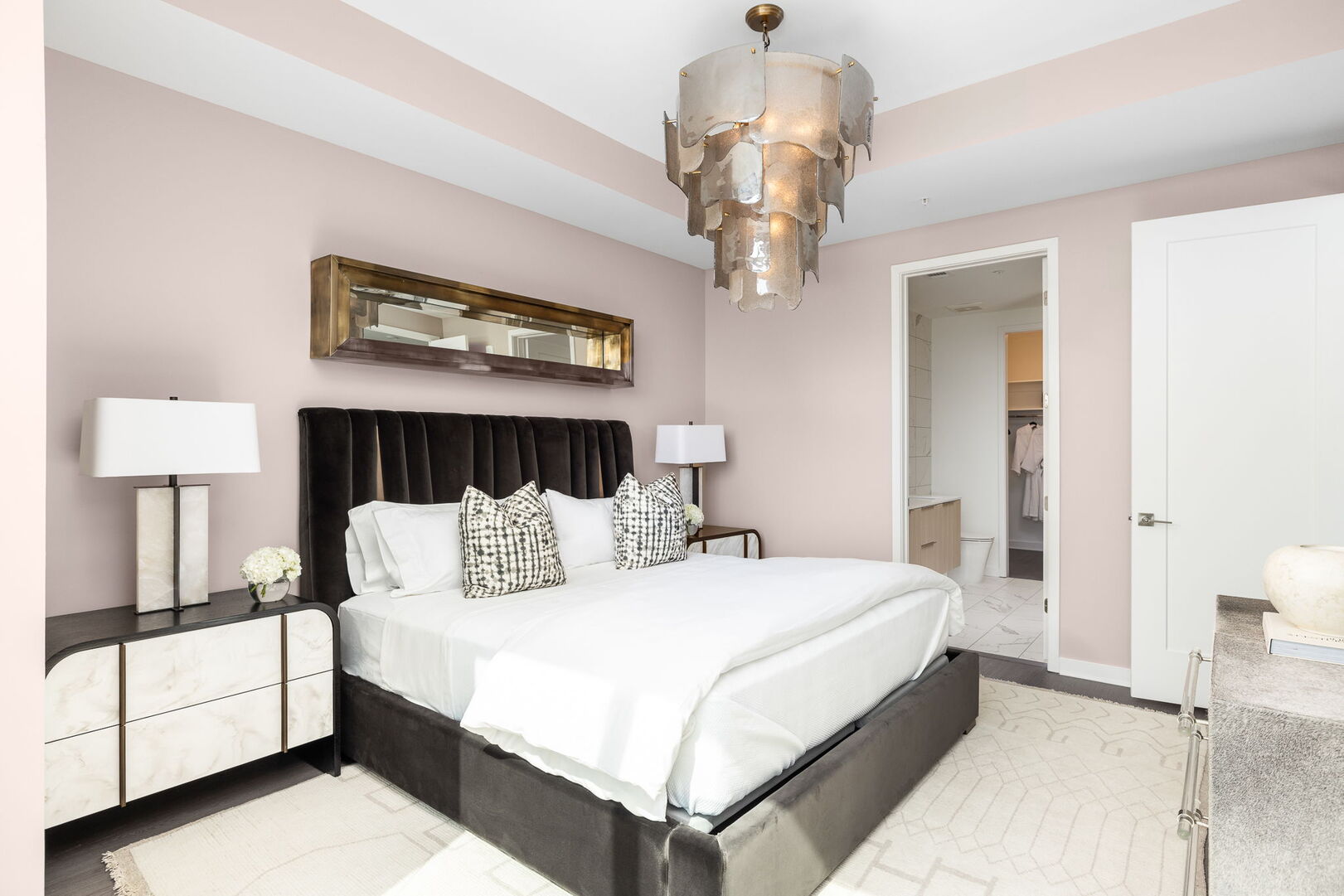 Primary suite with a king bed and a 55 4K UHD TV