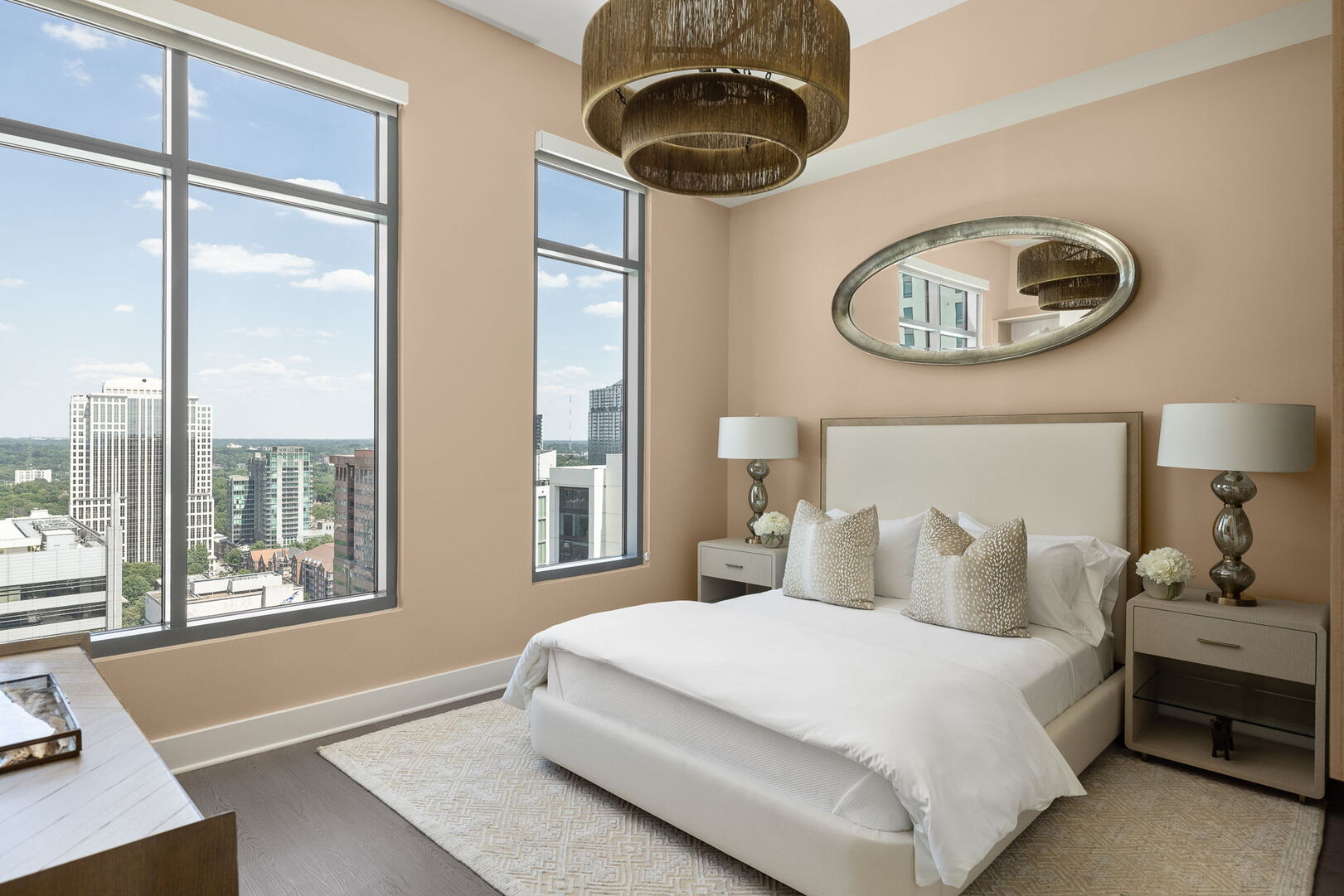 Guest suite with a queen bed and a 55 4K UHD TV