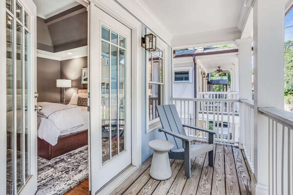 Outdoor Chair and Side Table in the Master Bedroom Balcony.