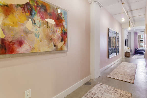 Image of Expansive Hallway in Downtown Atlanta Rental.