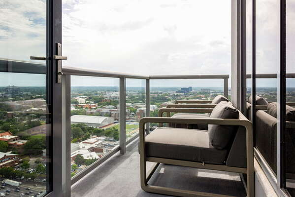 Balcony with stunning views of Midtown Atlanta